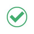 Green checkmark in a green circle