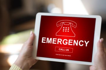 Emergency and phone image in tablet