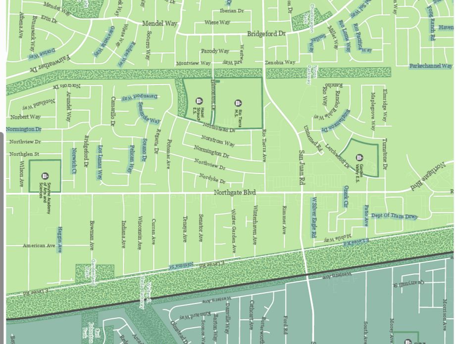 Map of the Gardenland . Northgate area of Sacramento