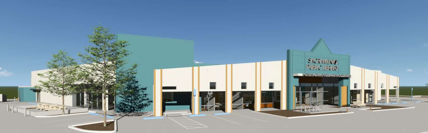 Rendition of what the Old North Sacramento Hagginwood Library will look like after remodel.