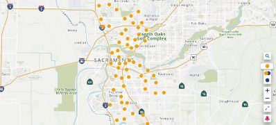 Map of the city of Sacramento and a preview of what agencycounter map.