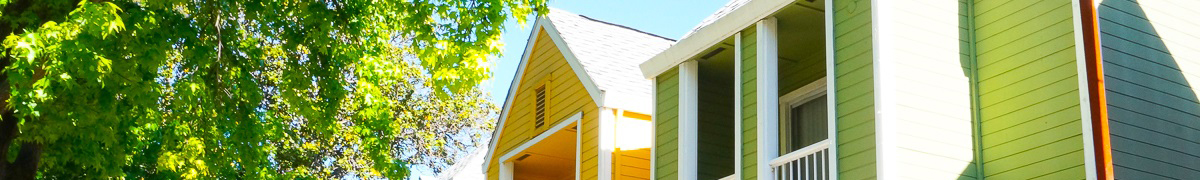 cropped colorful houses