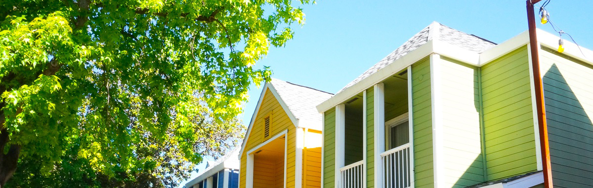 cropped colorful houses