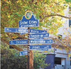Sacramento Sister Cities Sign