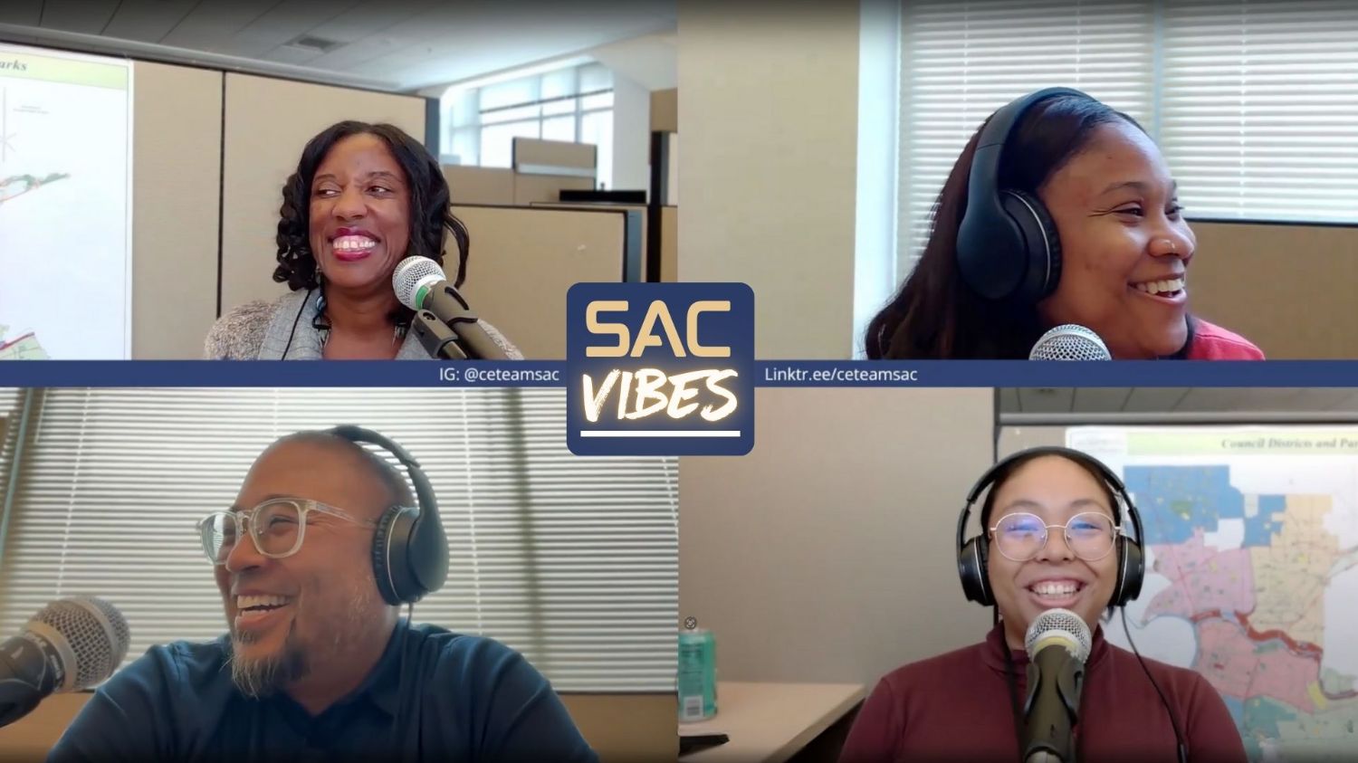 The SacVibes hosts in action