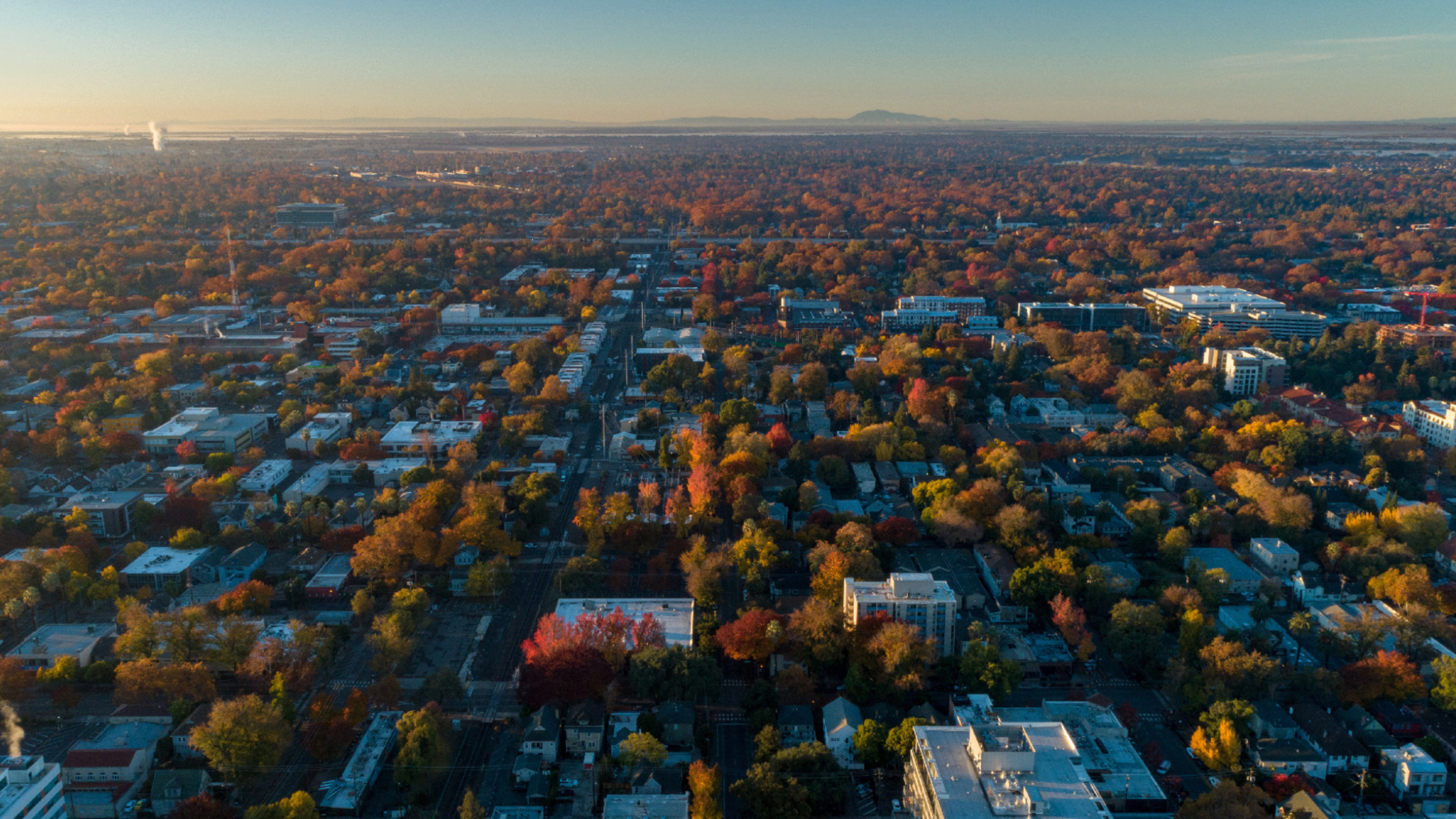 Aerial view of Sacramento