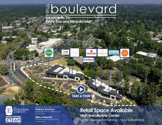 A aerial view of The Boulevard Lifestyle Center
