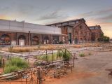 Brick railyard buildings