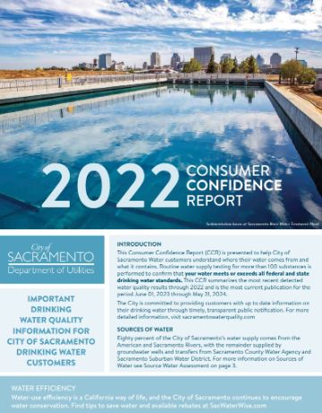 Front cover of the Consumer Confidence Report