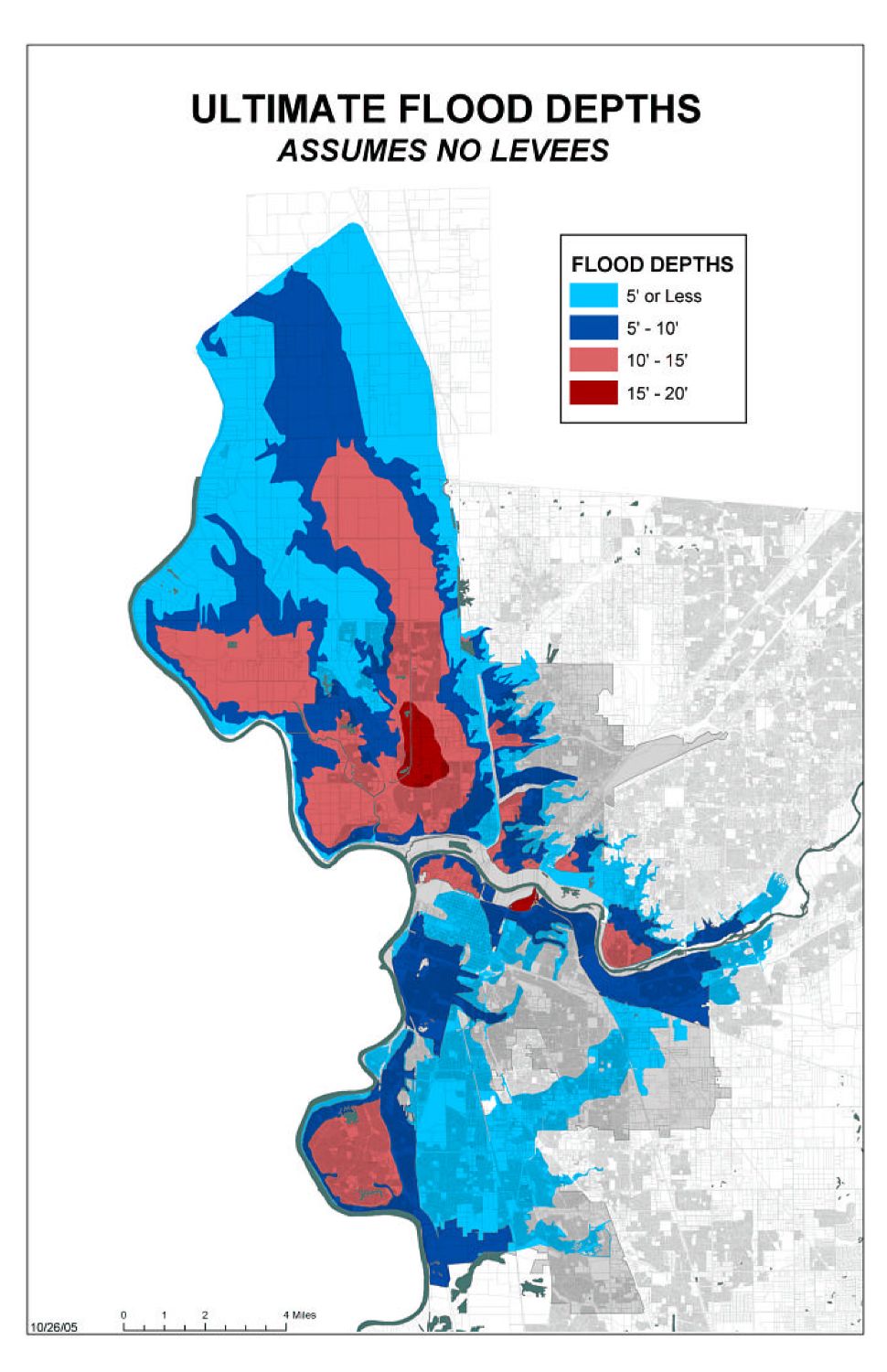 Ultimate flood depths map