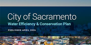 Front cover of the City of Sacramento Water Efficiency & Conservation Plan cover