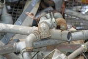 Rusted iron pipes
