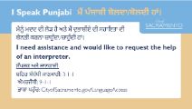 Punjabi I Speak Card