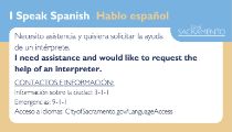 Spanish I Speak Card