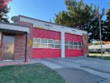 Fire Starion 13 front building with two garage door windows in the middle 