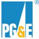 PG&E logo - the words PG&E against a blue background.
