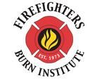Logo comprised of stylized red fire helmet, with flames inside.  The words "Firefighters Burn Institute, Est. 1973" circle the fire helmet image