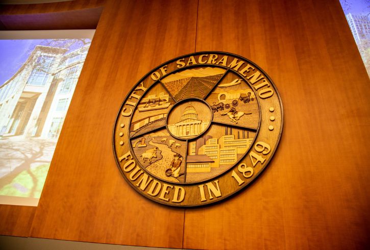 Council Chambers, City seal