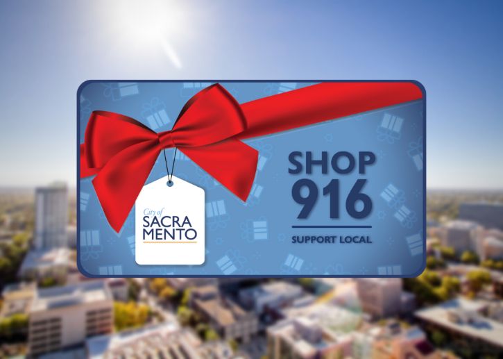 Shop 916 gift card, red bow