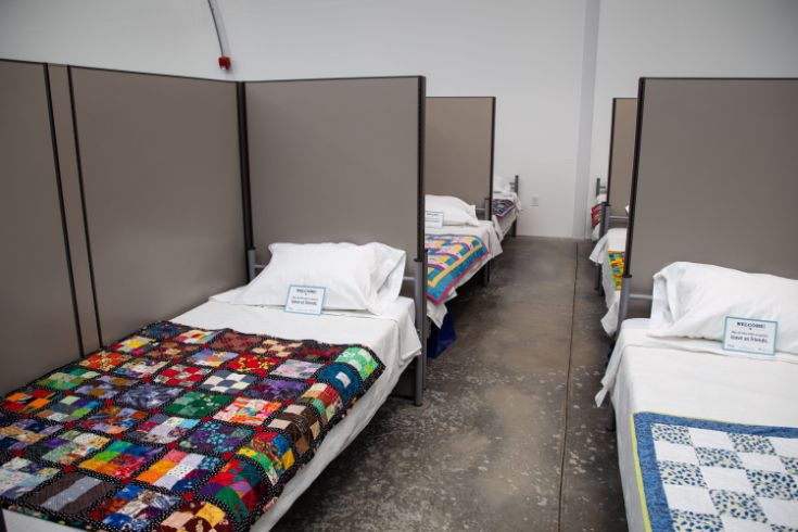 Beds at shelter