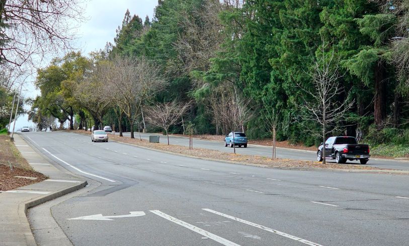 Howe Avenue, street, cars