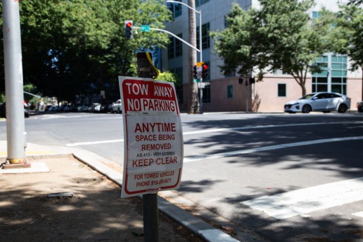 No Parking sign, Tow Away, keep clear