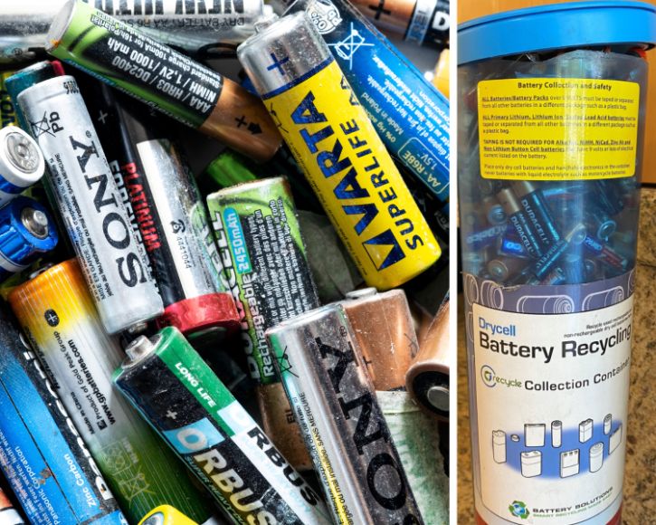Batteries and battery recycling can