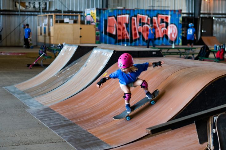 Kid skateboarding