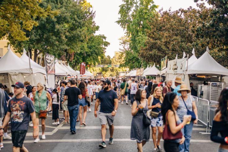 Festival, outdoors, crowds of people