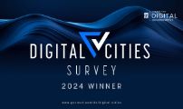 Graphic with text Digital Cities Survey 2024 Winner