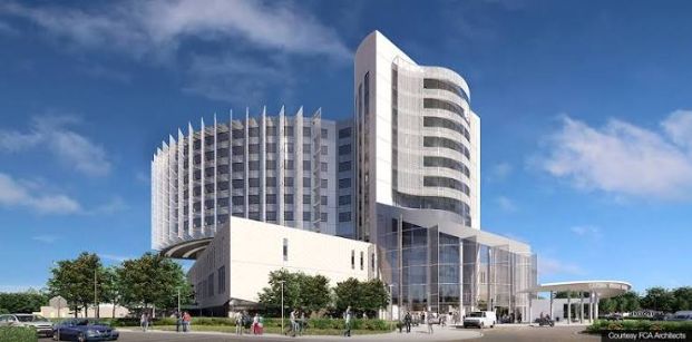 A rendering of the teaching hospital