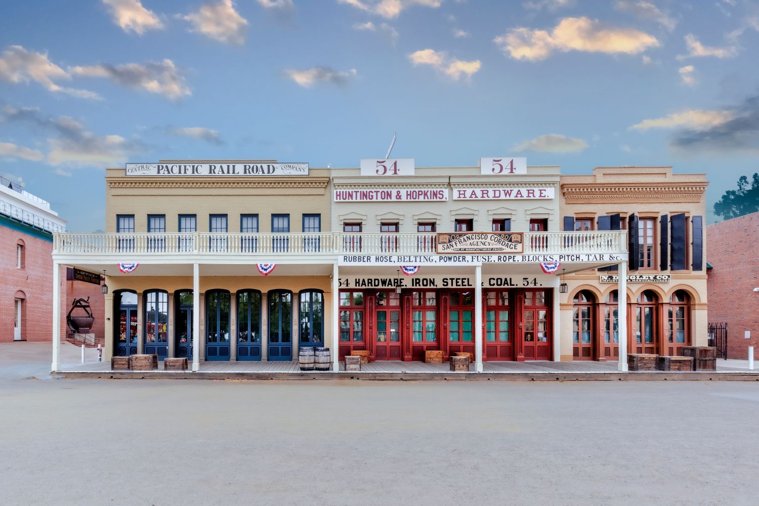 Photo of Old Sacramento storefronts