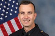 A portrait photo of the Sacramento Police Department Lieutenant Doug Morse, in full class-A uniform
