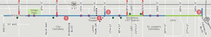 Broadway Complete Streets Map