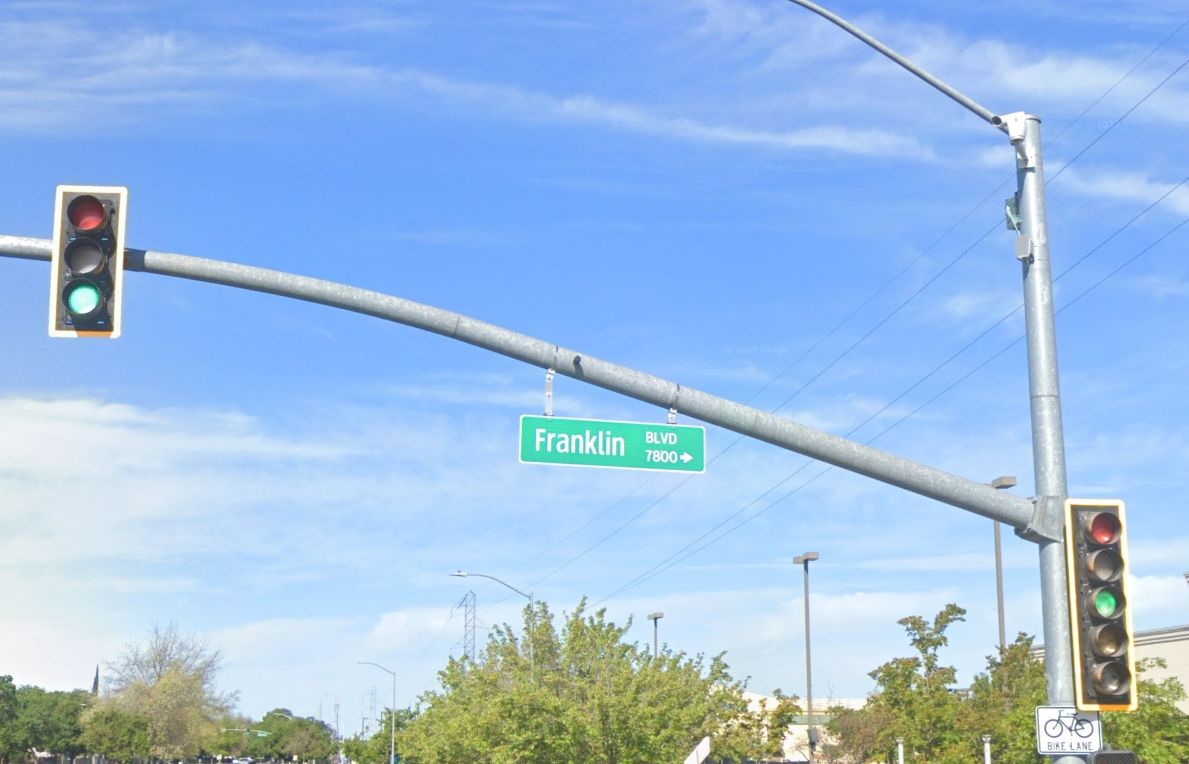 Franklin boulevard street sign 