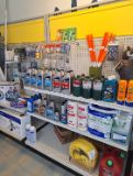 Image of boating supplies on a store shelf for sale
