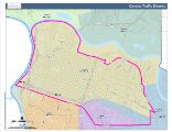 Image of map of Sacramento Central City and boundaries where parking meter installation is authorized