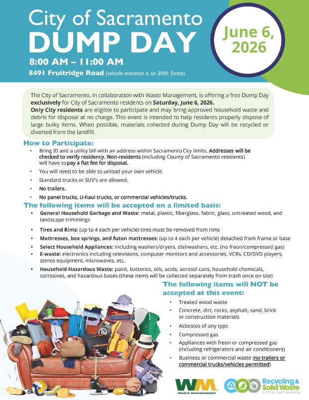 City of Sacramento Dump Day May 3rd