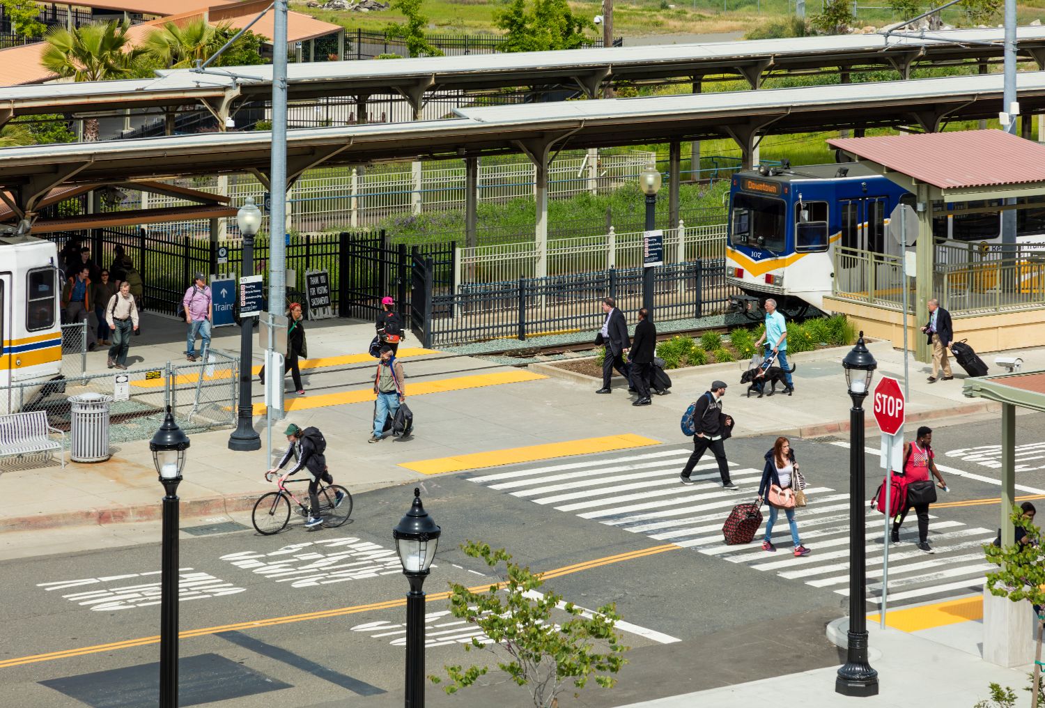 Bicycles on platform with Train