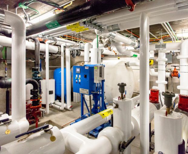 Pipes and tanks for interior building plumbing