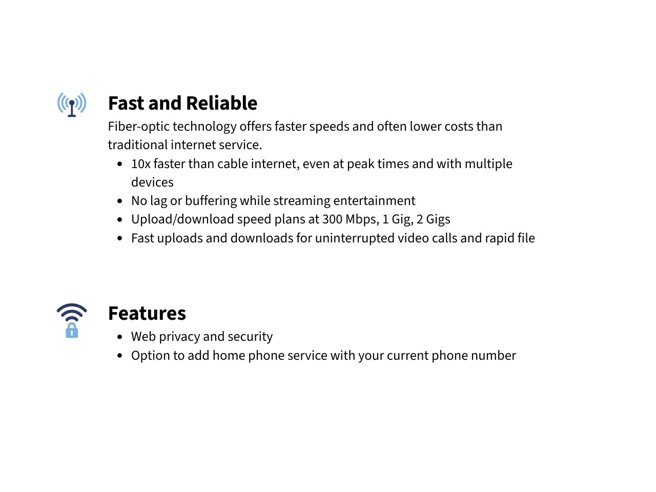 Perks of Fiber Internet Image