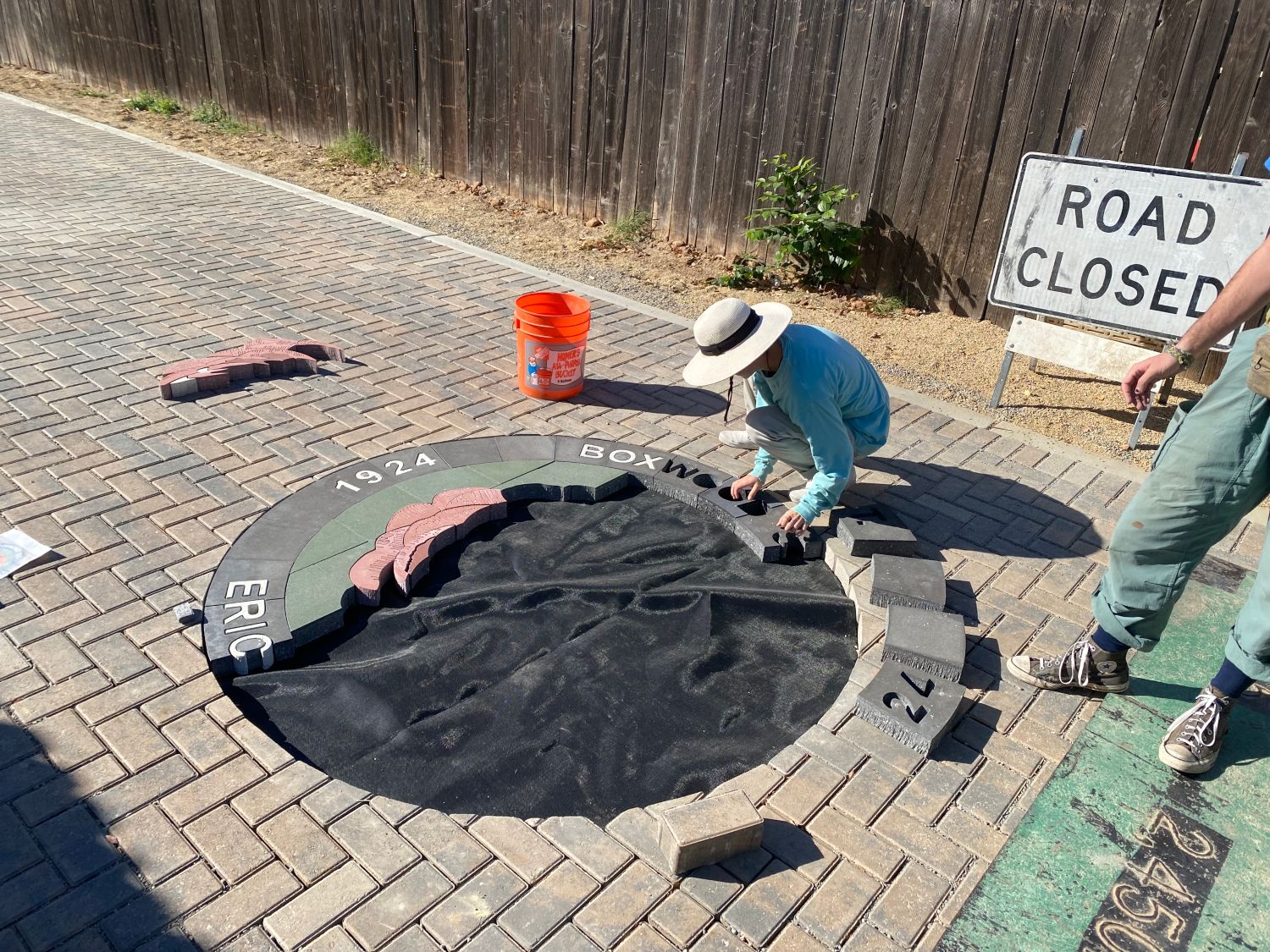 paver art installation