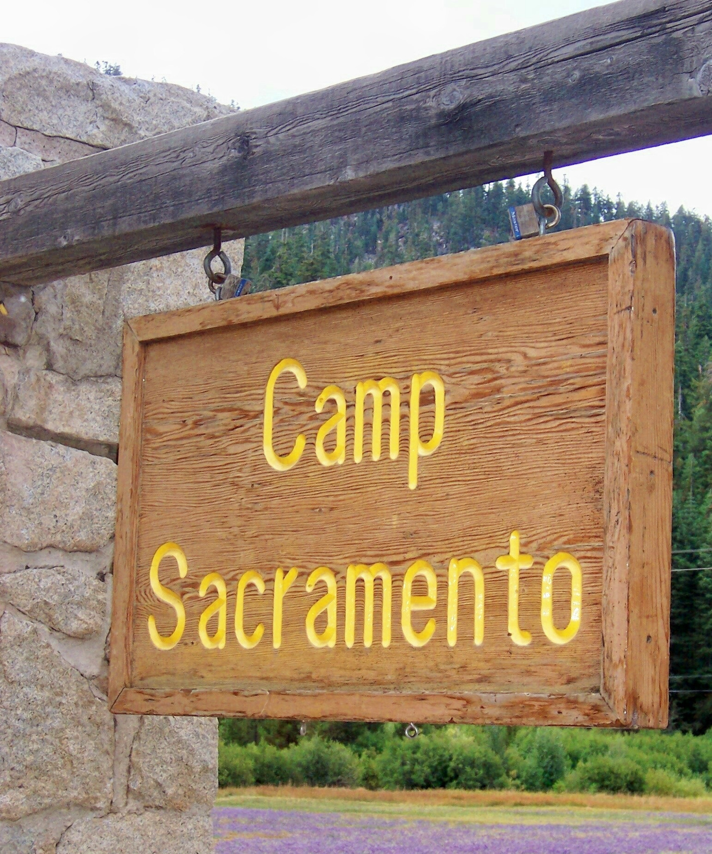 Image of a Camp Sacramento sign