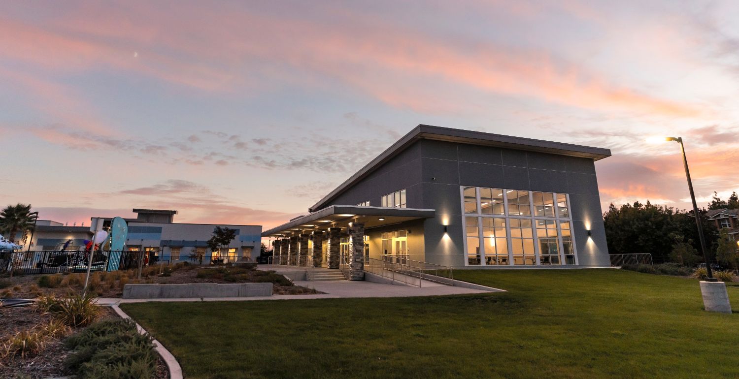 North natomas community center at sunset