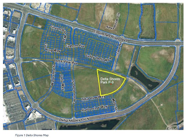 Layout map of delta shore park
