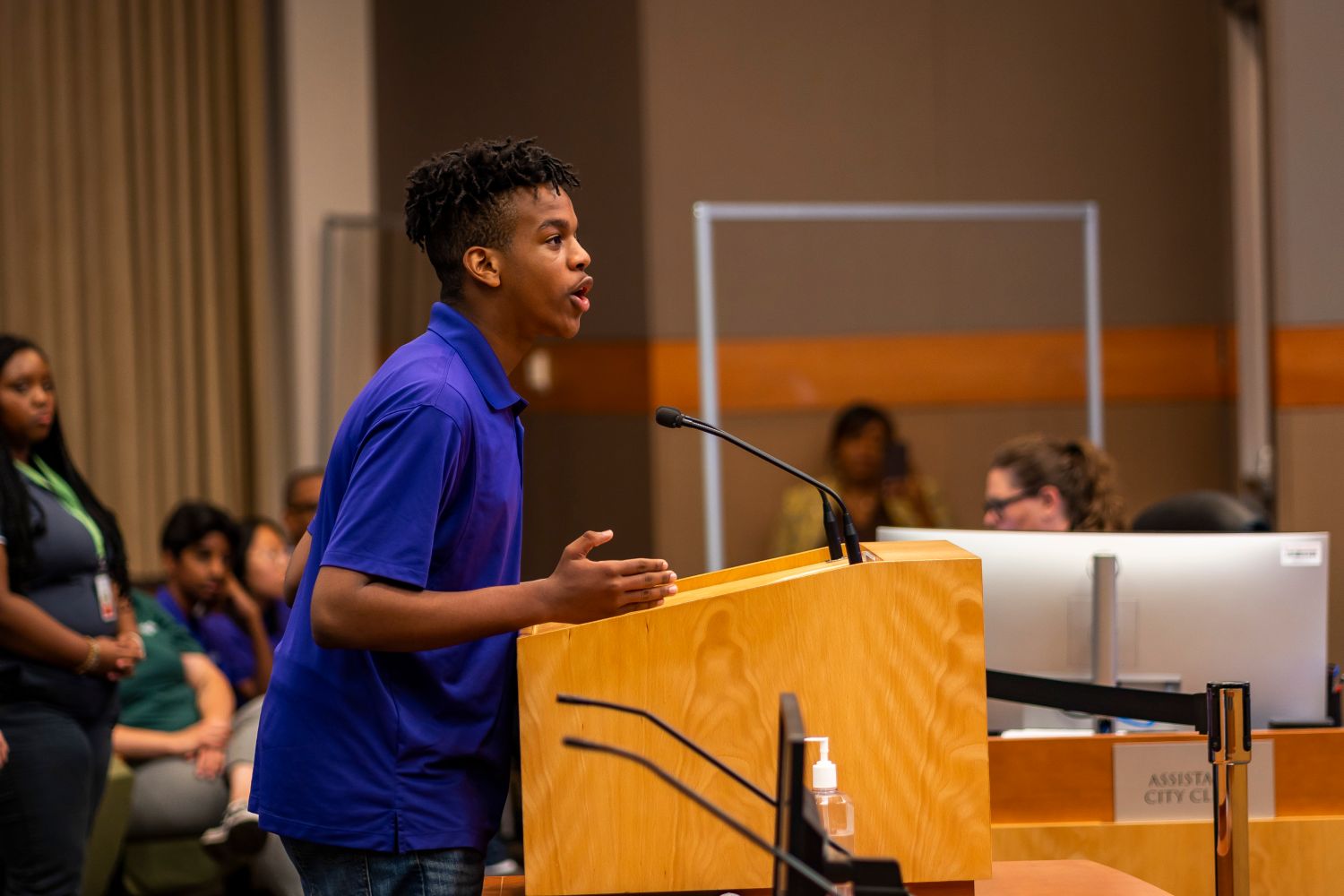 Youth addressing city council